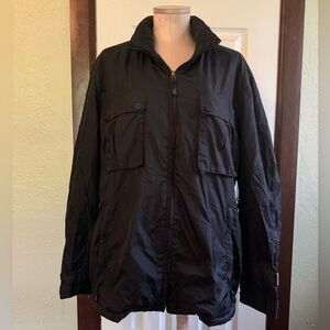 Calvin Klein Sport men’s large black jacket with optional hidden hood